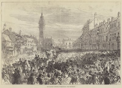 Le jubilé ferroviaire à Darlington, la procession - Sir John Charles Robinson